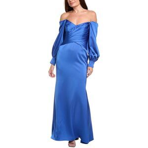 Theia Womens  Milenia Gown, Blue